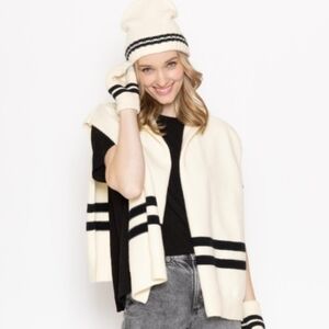 Do Everything in Love Cream and Black Striped Cardigan